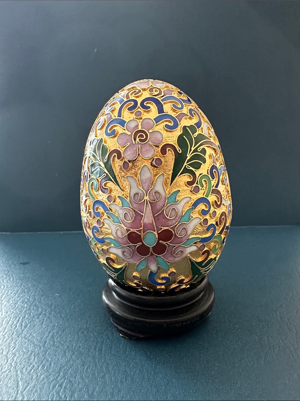 NEW listing 💕 Vintage GOLD Cloisonne Egg